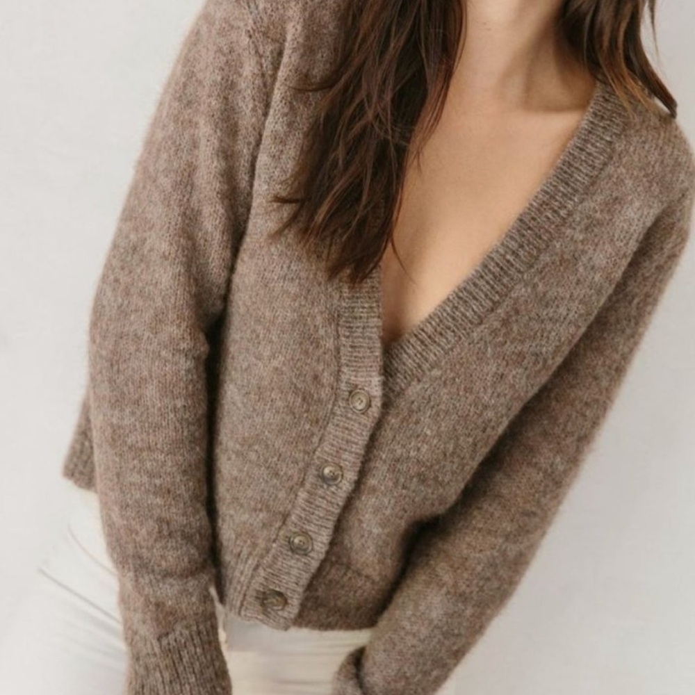 JENNI KAYNE  Boyfriend Cardigan in Driftwood - Picture 3 of 9